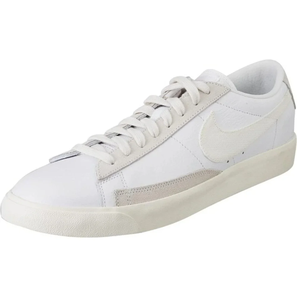 Nike Blazer Low Leather Men's Size 7.5 White/Sail-Platinum Tint Shoes CW7585 100